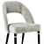 Elegant Houston Velvet Chair 3D model small image 2