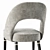 Elegant Houston Velvet Chair 3D model small image 4