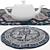 Versatile 8-Piece Rug Set 3D model small image 4