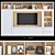 Modern TV Wall Set 15: Stylish and Spacious 3D model small image 1