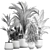 Tropical Plant Collection in Metal Vases 3D model small image 7