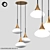 Elegant Duco S Chandelier - 1600mm 3D model small image 1