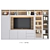 Modern TV Wall Set | Luca Atelier 3D model small image 1