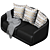 Keoma Maya Divano: Elegant Modern Furniture 3D model small image 4