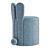 WoodFamily Rabbit Pouffe 3D model small image 3