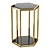 Eichholtz Coffee Table | Ceramic Black & Golden Metal 3D model small image 1