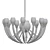 Opulent Opal Glass Regency Chandelier 3D model small image 2