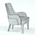 Elegant Gill Armchair 3D model small image 4