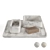 Elegant Arabescato Marble Bath Set 3D model small image 1
