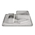 Elegant Arabescato Marble Bath Set 3D model small image 10