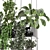 Metal Box Hanging Plants Set - Indoor Décor 3D model small image 4