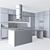 Modern Corner Kitchen - Complete with Luxury Appliances 3D model small image 5