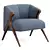 Stylish Florence Fabric Accent Chair 3D model small image 4