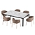 Modern Dining Set with Rimo Chair 3D model small image 2