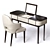 Elegant Molly Console & Carol Chair 3D model small image 1