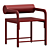 Pompeii Red Lacquered Accent Armchair 3D model small image 1