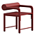 Pompeii Red Lacquered Accent Armchair 3D model small image 2