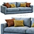 Ferlea Low-Poly Sofa: Minimalist Comfort 3D model small image 1