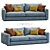 Ferlea Low-Poly Sofa: Minimalist Comfort 3D model small image 2