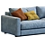 Ferlea Low-Poly Sofa: Minimalist Comfort 3D model small image 6