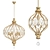 Elegant Crystal Pendant Lights 3D model small image 1