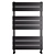 Modern Matte Black Heated Towel Rail 3D model small image 1