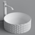 ArtCeram ESAGONO OSL013: Stylish Round Sink 3D model small image 3