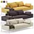 Dizzy B: Modern Modular Sofa with Wide Armrests 3D model small image 3