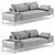 Dizzy B: Modern Modular Sofa with Wide Armrests 3D model small image 5