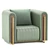 Modern River Armchair 3D model small image 1