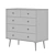 Berber Chest of Drawers with Five Print Boxes 3D model small image 3