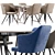 Modern Sling Dining Set with Detroit Table 3D model small image 4