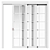 Elegant NEO Sliding Doors 3D model small image 3