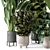 Modern Indoor Plants in Ferm Living Bau Pot - Set of 2 3D model small image 5