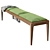 Elegant Oak Bench with Cushion 3D model small image 3