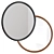 Giove Walnut Mirror | Ø200 cm 3D model small image 1