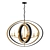 Luna Bronze Chandelier 3D model small image 1