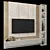 Modern TV Wall Set with 65" TV 3D model small image 3