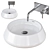 Hindware Vessel Basin: Over Counter, 450mm Dia 3D model small image 1