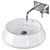 Hindware Vessel Basin: Over Counter, 450mm Dia 3D model small image 3