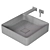 Elegant Miena Countertop Basin 3D model small image 2