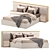Stylish Minimalist Bed: MINNESOTA by Cazarina Interiors 3D model small image 3