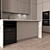 Modern Corner Kitchen with Appliances 3D model small image 3