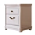 RIVIERA Bedside Table: Stylish Nightstand with Elegant Finishes 3D model small image 1