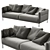 Sleek Scandinavian Design: Fredericia Konami Sofa 3D model small image 1