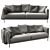 Sleek Scandinavian Design: Fredericia Konami Sofa 3D model small image 2