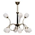 Stilnovo-inspired Patina Chandelier 3D model small image 1