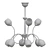 Stilnovo-inspired Patina Chandelier 3D model small image 2