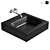 Sleek Wall-Mounted Basin: KALDEWEI CONO 3D model small image 1