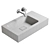 Sleek Cono Wall Basin: Effortless Elegance 3D model small image 2